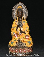 Vaso Qianlong marcado cloisonne esmalte bronze assento lótus Kwan-yin Guan Quan Yin comprar usado Vaso Qianlong marcado cloisonne esmalte bronze assento lótus Kwan-yin Guan Quan Yin comprar usado  Enviando para Brazil