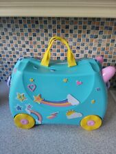 TRUNKI UNICÓRNIO Mala de Passeio Bagagem de Cabine CHAVE FALTANDO FERIADO Alça TURQUESA comprar usado  Enviando para Brazil