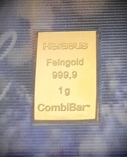 Goldbarren 999 feingold gebraucht kaufen  Metten
