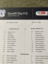 Cardiff city burton for sale Cardiff city burton for sale  CANNOCK
