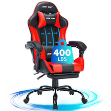 Cadeira de jogos grande e alta 400 lb, design ergonômico, cadeira gamer couro ecológico com comprar usado  Enviando para Brazil