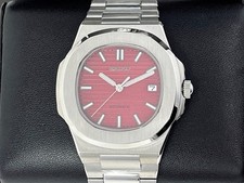 Usado, Seikmod Nautilus Red Dial Sapphire Aut | 40mm Porthole Case | NH35 comprar usado  Enviando para Brazil