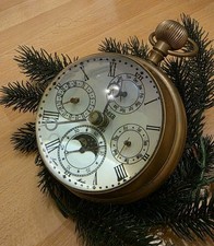 Relógio de cristal calendário fase da lua grande relógio de vidro DOXA com chave suíça 🇨🇭 comprar usado  Enviando para Brazil