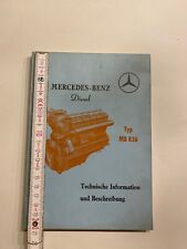 Original Betriebsanleitung Mercedes Benz Diesel Typ MB 836 LKW Motoren  comprar usado  Enviando para Brazil