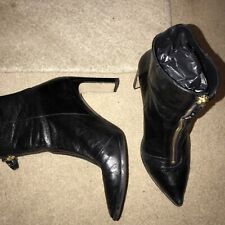 Black leather heeled for sale  HOVE