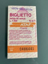 Biglietto autobus ataf usato  Italia