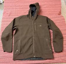 MĘSKA UŻYWANA KURTKA SOFTSHELL Z KAPTUREM THE NORTH FACE TNF APEX CIEMNOBRĄZOWA ROZMIAR XL na sprzedaż  Wysyłka do Poland