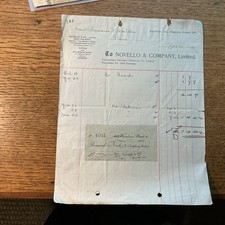 1915 invoice receipt for sale  PRESTEIGNE
