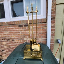 Vtg brass fireplace for sale  Portsmouth