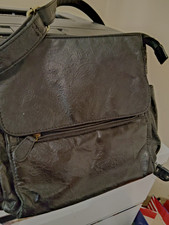 Usado, Bolsa tiracolo Great American Leatherworks pequena preta, couro de porco comprar usado  Enviando para Brazil