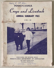 1965 Pennsylvania Crops and Livestock Annual Summary Dept of Agriculture PA Farm segunda mano  Embacar hacia Mexico