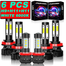 Kit de lâmpadas de neblina Hi/Lo e farol de neblina 6000K para Nissan Versa 2020 H11+H11+H11 comprar usado  Enviando para Brazil