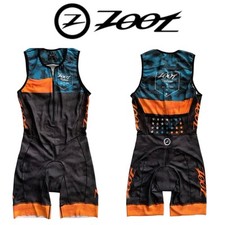 ZOOT Camo LTD Tri Racesuit Masculino Pele de Banho Sem Mangas. Grande. Preto laranja azul, usado comprar usado  Enviando para Brazil