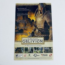 The Elder Scrolls Oblivion Xbox Game pôster promocional anos 2000 Xbox 360 anúncio impresso raro, usado comprar usado  Enviando para Brazil