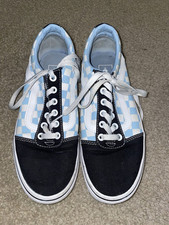 Sapato de skate Vans Old School azul e branco quadriculado preto feminino 9, usado comprar usado  Enviando para Brazil