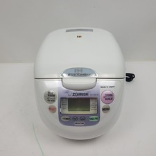 Usado, Aquecedor de panela de arroz Zojirushi NH-VBC18 10 xícaras branco testado comprar usado  Enviando para Brazil