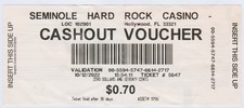 USA 2022 Florida Hollywood "SEMINOLE HARD ROCK CASINO" Cashout Voucher 0,70$ comprar usado USA 2022 Florida Hollywood "SEMINOLE HARD ROCK CASINO" Cashout Voucher 0,70$ comprar usado  Enviando para Brazil
