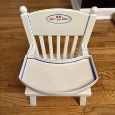 Cadeira alta boneca Bitty Baby American Girl – desgaste pesado, danos marcador azul comprar usado  Enviando para Brazil