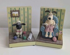 Wallace gromit bookends for sale  HARLOW
