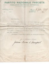 Lettera autografa giovanni usato  Sant Agnello