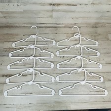 Usado, Lote de 10 cabides de roupas infantis de plástico branco opaco comprar usado  Enviando para Brazil