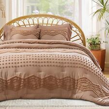 Capa de edredom tufada luxo edredom argila algodão conjunto de cama com 2 travesseiros comprar usado  Enviando para Brazil