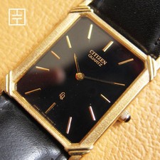 Relógio retangular masculino Citizen quartzo 7923-799372 com mostrador preto (FEITO NO JAPÃO) comprar usado  Enviando para Brazil