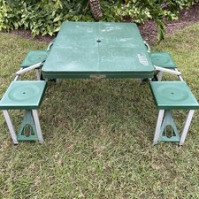Usado, Conjunto de Banquetas/Mala de Mesa de Acampamento de Piquenique Dobrável Portátil VERDE Vintage comprar usado Usado, Conjunto de Banquetas/Mala de Mesa de Acampamento de Piquenique Dobrável Portátil VERDE Vintage comprar usado  Enviando para Brazil