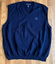 Usado, Colete de golfe Oxford 100% algodão pima azul marinho tamanho GG comprar usado  Enviando para Brazil