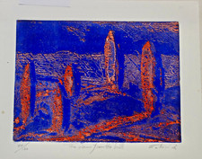 Color etching signed for sale  Reston