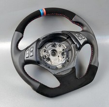 VOLANTE DE COURO CAMURÇA FUNDO PLANO BMW 3 SERIES E90 E91 328i 2006 2012 comprar usado  Enviando para Brazil