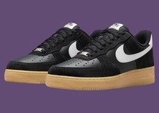 Tênis Nike Air Force 1 preto/branco goma masculino tamanho EUA 12 casual raro novo✅ comprar usado  Enviando para Brazil