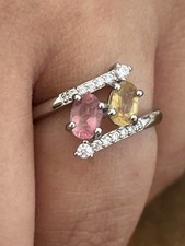 Bague tourmaline multicolore d'occasion  Chalon-sur-Saône