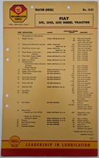 Usado, Original Fiat modelo 25C, 25CS, 25CI Tractor Shell Lubrication Gráfico No 1521 comprar usado  Enviando para Brazil