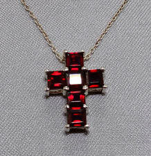 Garnet cross pendant for sale  Vero Beach