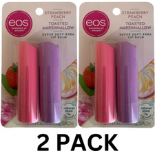 Pacote com 2 eOS Soft Shea Lip Balm Chapstick Morango Pêssego e Marshmallow Torrado comprar usado Pacote com 2 eOS Soft Shea Lip Balm Chapstick Morango Pêssego e Marshmallow Torrado comprar usado  Enviando para Brazil