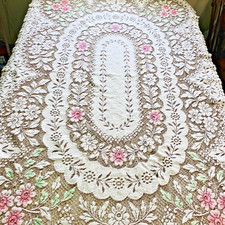 Vtg lace tablecloth for sale  Cleveland