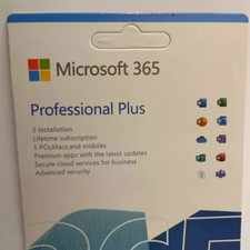 Microsoft 365 Professional – 5 PC ou Mac licença vitalícia – com mídia USB comprar usado  Enviando para Brazil