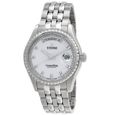 Relógio masculino Titoni Cosmo automático mostrador branco 797 S-307 comprar usado  Enviando para Brazil
