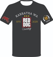 Camiseta Red Dog KARRATHA WA - 50 anos aniversário RIP 1979 - 2029 versão 1, usado comprar usado  Enviando para Brazil