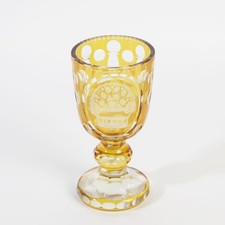 Pokalglas schliff gelb gebraucht kaufen  Isernhagen