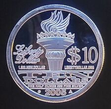 2005 Prata 1/2 Oz Onça Norfed Estado Perfeito $10 Tocha-999 Fine Art Moeda de Barra Redonda Rara comprar usado  Enviando para Brazil