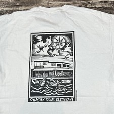 Camiseta gráfica masculina manga curta Dinghy Dock Bar & Grill restaurante tamanho XL comprar usado  Enviando para Brazil
