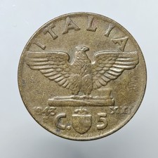 Centesimi 1943 impero usato  Villaricca