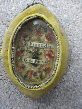 RELIQUIA RELIC SAN FRANCESCO ASSISI SANTA GIOVANNA FRANCESCA CHANTAL EPOCA 1800, usado comprar usado  Enviando para Brazil