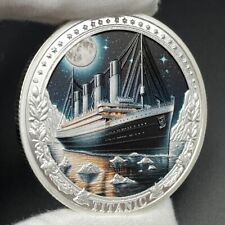 Moeda de prata Titanic 1912 RMS Voyage medalha estrela branca tragédia lembrança presente comprar usado  Enviando para Brazil