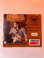 Ingresso vintage Michael Jackson perigosa turnê mexicana 1993 Cidade do México comprar usado  Enviando para Brazil