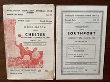 Workington league programmes for sale  STOKE-ON-TRENT