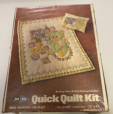 Cross stitched baby quick quilt Kit~NWOT~Craft~Teddy bear comprar usado  Enviando para Brazil