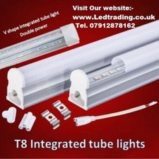 Luminária de teto LED T8 integrada tubo/batedor (1,2,3,4,5,6) pés encaixe completo comprar usado  Enviando para Brazil